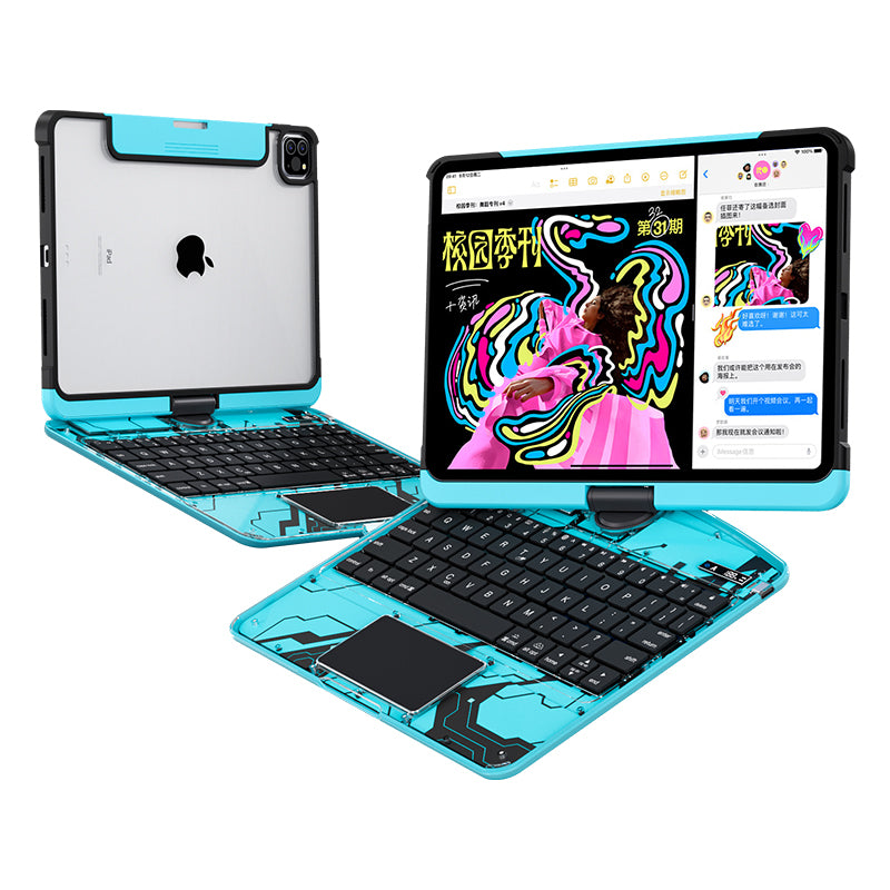 New Transparent 360° iPad Keyboard Case