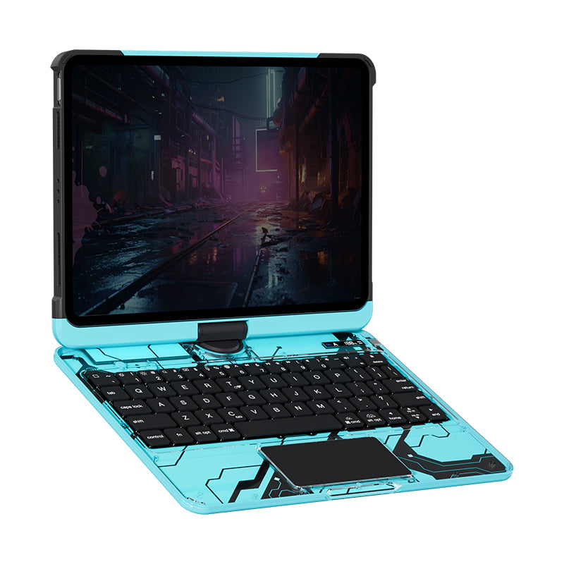 New Transparent 360° iPad Keyboard Case