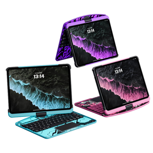 New Transparent 360° iPad Keyboard Case