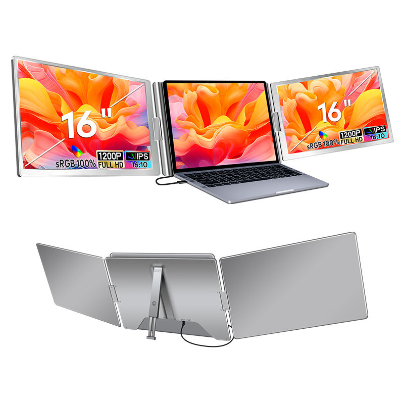 14 and 16 Inches Laptop Triple Portable Monitor