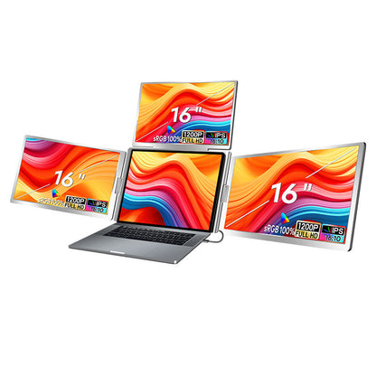 Moniteur portable quadruple pour ordinateur portable de 14 et 16 pouces