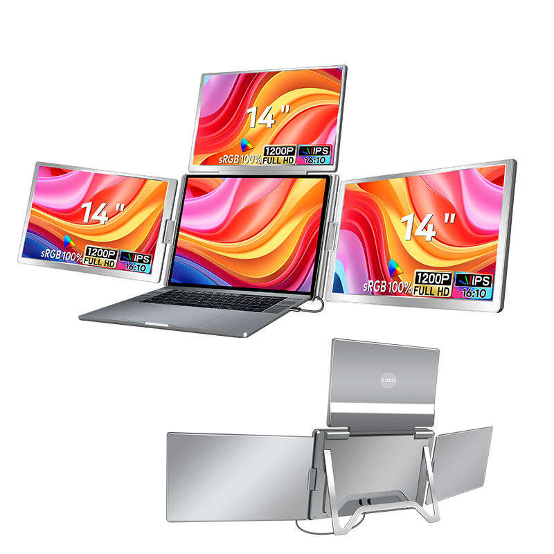 Moniteur portable quadruple pour ordinateur portable de 14 et 16 pouces